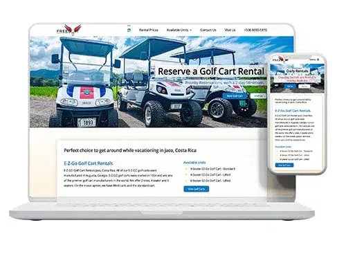 Freedom Golf Carts, Website by Pacific Web | Pacific Creative Studio The Palace, Website by Pacific Web Pacific