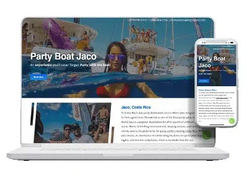 Party Boat, Website by Pacific Web | Pacific Creative Studio Party Boat, Website by Pacific Web Pacific