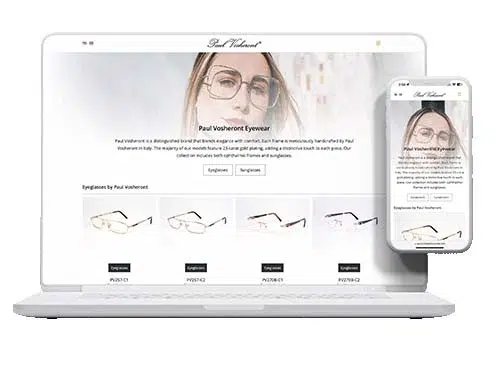 Paul Vosheront Eyewear, Website by Pacific Web | Pacific Creative Studio Paul Vosheront Eyewear, Website by Pacific Web Pacific